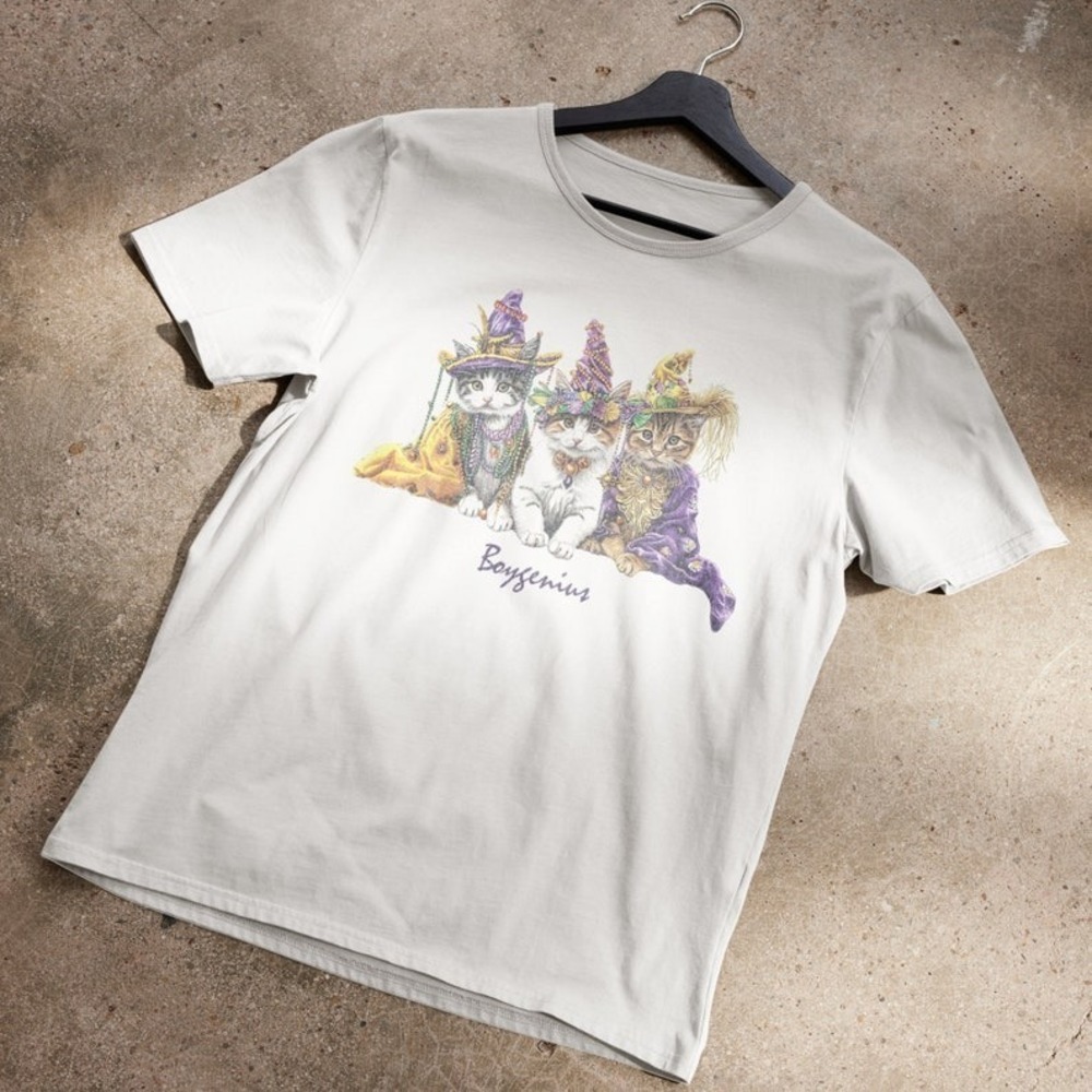 Boygenius Mardi Gras Kittens T-Shirt